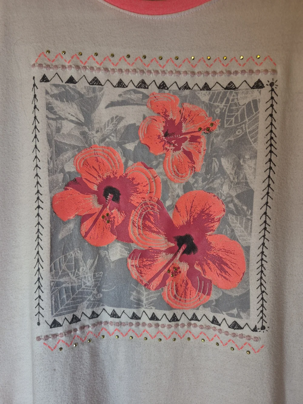 OshKosh B'gosh White Tee with Pink Floral Print